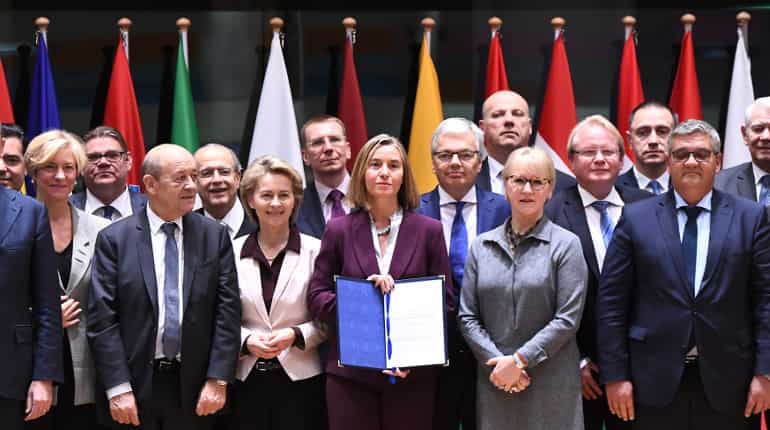 EU signs defence pact in decades-long quest