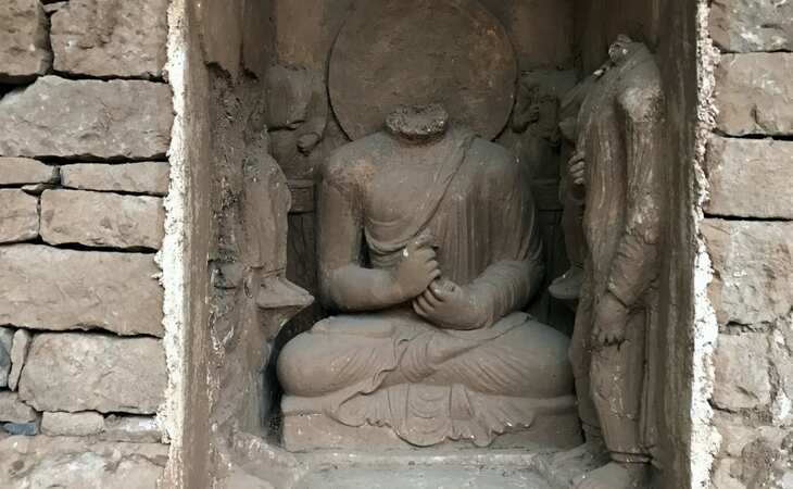 Pakistan unveils oldest sleeping Buddha remains
