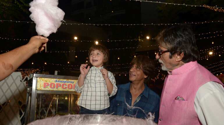 Shah Rukh Khan's son AbRam has the cutest expression after getting candyfloss at Aaradhya Bachchan's birthday party Shah Rukh Khan's son AbRam has the cutest expression after getting candyfloss at Aaradhya Bachchan's birthday party