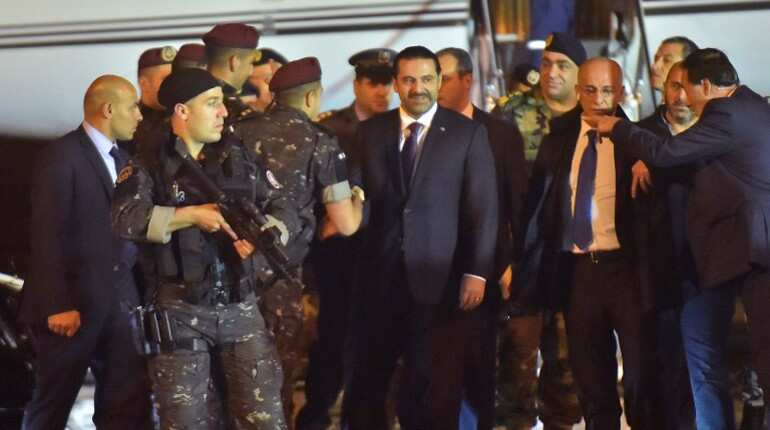Hariri, back in Beirut, attends national day parade Hariri, back in Beirut, attends national day parade