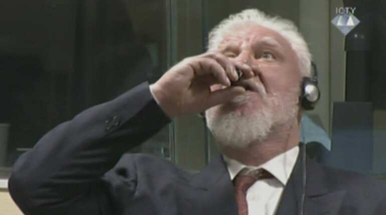 Bosnian-Croat war crimes convict dies after taking 'poison' in court: Report