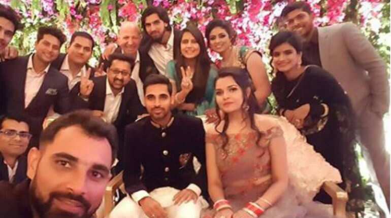 In pics: Bhuvaneshwar Kumar's wedding reception had Virat Kohli, Shikhar Dhawan and others in attendance