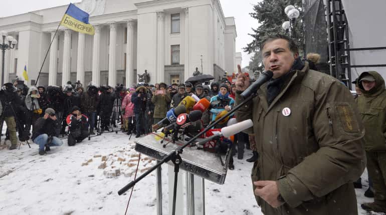 Ex-Georgian president Saakashvili on hunger strike after Ukraine arrest