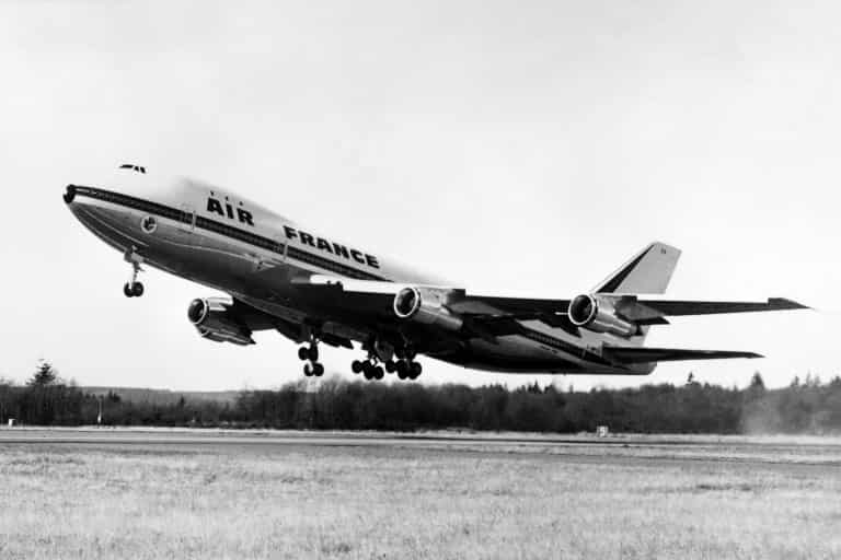 The first Boeing 747 delivered to Air France company