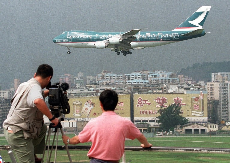 Cathay Pacific Airlines Boeing 747 wearing new paint