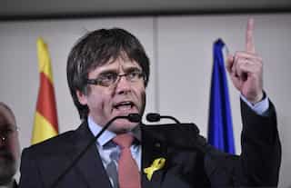 Puigdemont celebrates as Catalan separatists win election