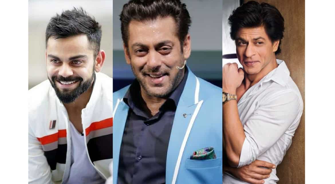 Salman, Shah Rukh, Virat top 3 on Forbes Celebrity 100, Priyanka Chopra only woman in Top 10 Salman, Shah Rukh, Virat top 3 on Forbes Celebrity 100, Priyanka Chopra only woman in Top 10
