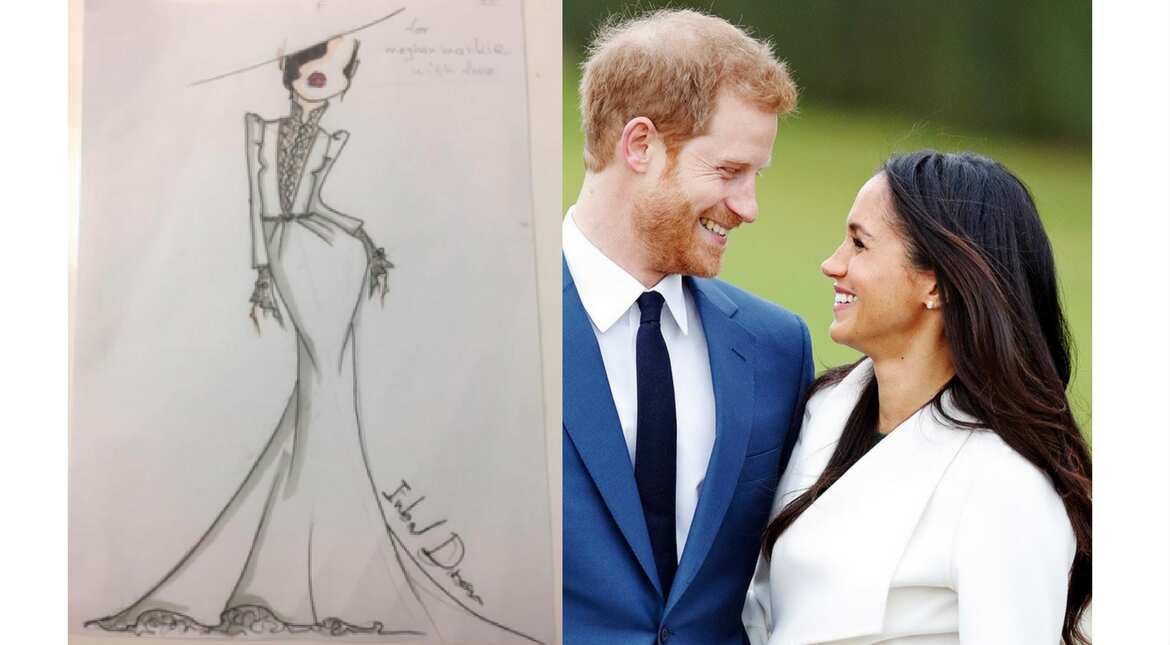 Meghan Markle's wedding dress sketch-photos prove she is a modern-day princess Meghan Markle's wedding dress sketch-photos prove she is a modern-day princess