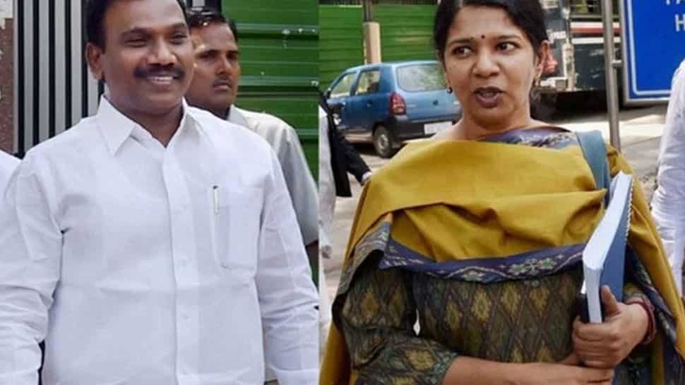 After 2G verdict, A Raja, Kanimozhi meet Karunanidhi in Chennai After 2G verdict, A Raja, Kanimozhi meet Karunanidhi in Chennai