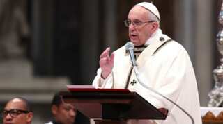 Pope pleads for migrants 'driven from their land' by leaders willing to shed 'innocent blood'