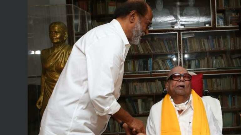 Rajinikanth meets DMK president Karunanidhi