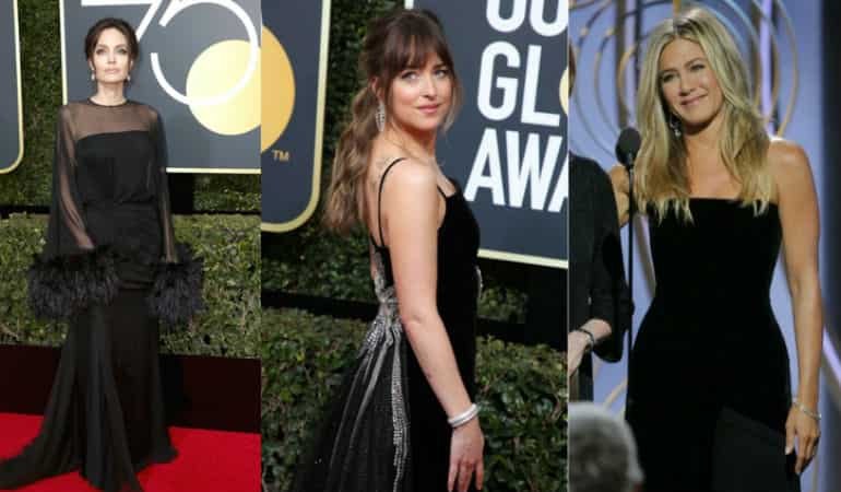 Dakota Johnson watching Angelina Jolie when Jennifer Aniston is on stage is basically all of us Dakota Johnson watching Angelina Jolie when Jennifer Aniston is on stage is basically all of us