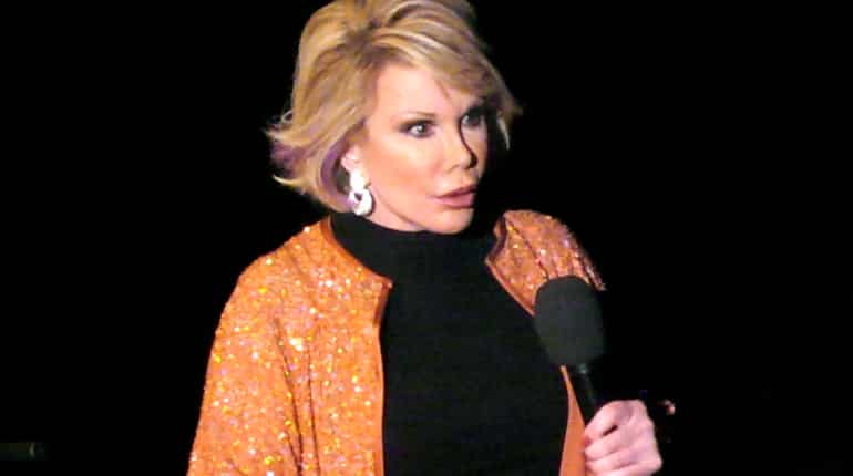 Pioneer of stand-up comedy, Joan Rivers