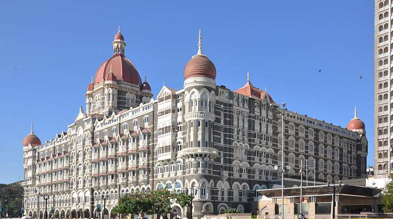 Security beefed up at Taj Hotels in Mumbai after a bomb threat call from Pakistan Security beefed up at Taj Hotels in Mumbai after a bomb threat call from Pakistan