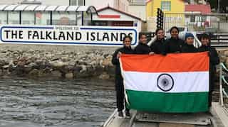 All-women Indian team circumnavigating globe enters Falkland's Port Stanley