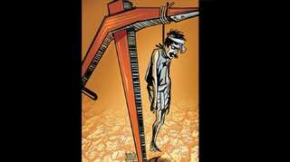 Deceased farmer's son demands sacking of ministers for`breaking promise', climbs mobile tower