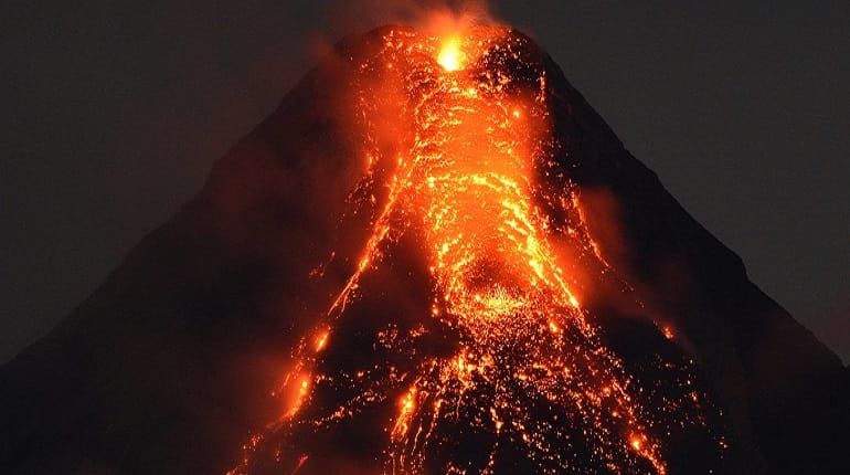 Shadow of volcano