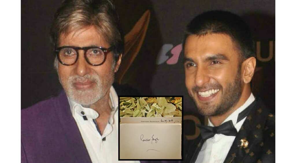 Ranveer Singh says letter from Amitabh Bachchan is his 'award'