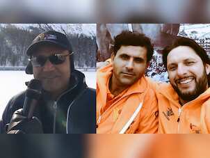 Here is what Sehwag said to Afridi while playing cricket on ice