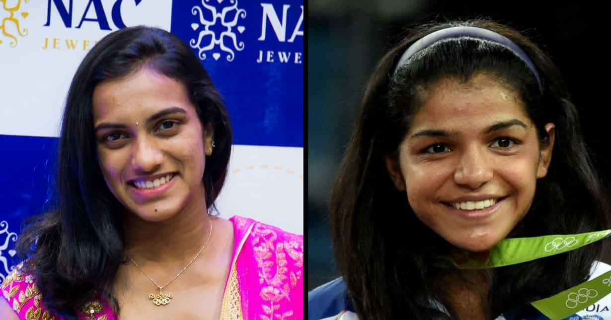 PV Sindhu, Sakshi Malik prefer saree over trousers at Commonwealth Games ceremony PV Sindhu, Sakshi Malik prefer saree over trousers at Commonwealth Games ceremony