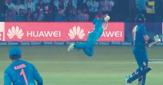 Watch: Raina's acrobatic catch that dismissed Lankan batsman Danushka