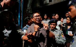 Reuters reporters in court 100 days after their arrest in Myanmar