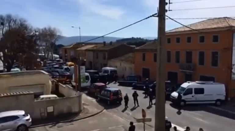 Three dead as suspected IS gunman takes hostages in France Three dead as suspected IS gunman takes hostages in France