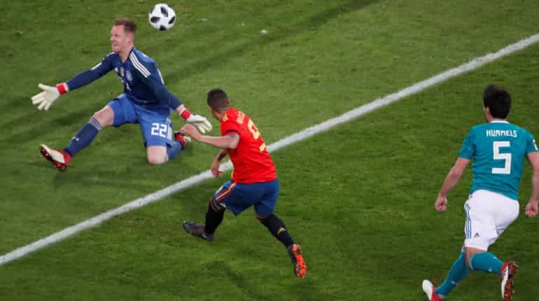 Football:  Germany draw 1-1 with Spain as Costa makes comeback