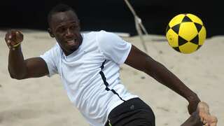 Watch: Usain Bolt scores header, but far away from getting footballer's tag
