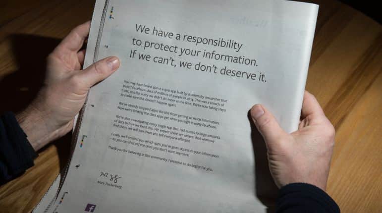 Leading British dailies carry Mark Zuckerberg's full-page apology Leading British dailies carry Mark Zuckerberg's full-page apology