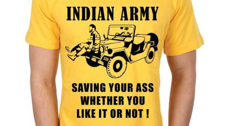 Kashmir man tied to jeep: Now there's a T-shirt, and another controversy