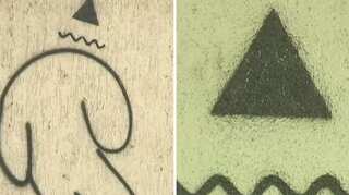 Strange spray-painted graffiti takes over Mumbai