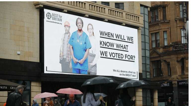 UK billboards call for 'People's Vote' on Brexit deal