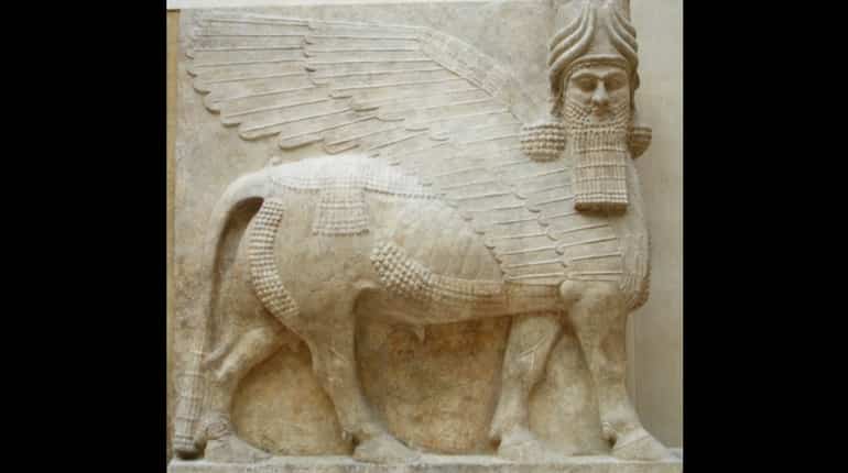 Lamassu - a winged bull and protective deity