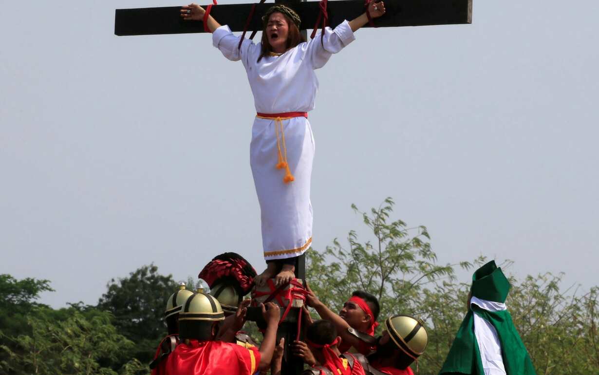 Woman crucified for 7th time