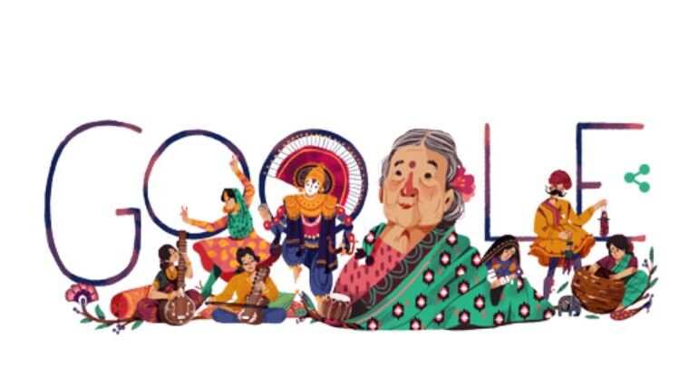 Google Doodle marks Kamaladevi Chattopadhyay's 115th birth anniversary Google Doodle marks Kamaladevi Chattopadhyay's 115th birth anniversary