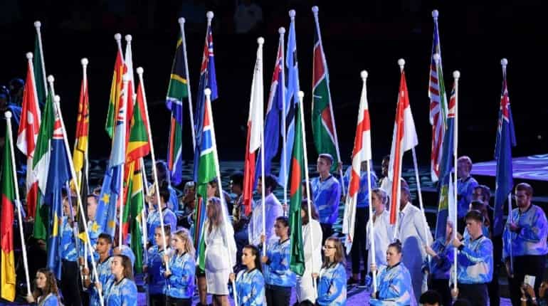 Flagbearers of various countries