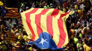 Demonstrators flood Barcelona in support of jailed separatist leaders