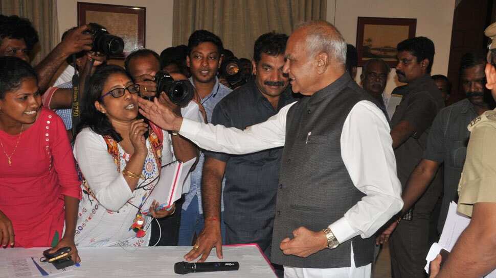 Tamil Nadu governor apologises to journalist for patting her on cheek, claims she's like 'granddaughter'