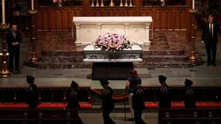 Ex-US presidents among mourners at Barbara Bush funeral