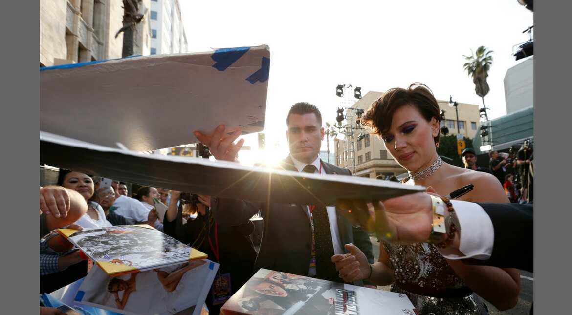 Actress Scarlett Johansson at the world premiere of  'Avengers: Infinity War'