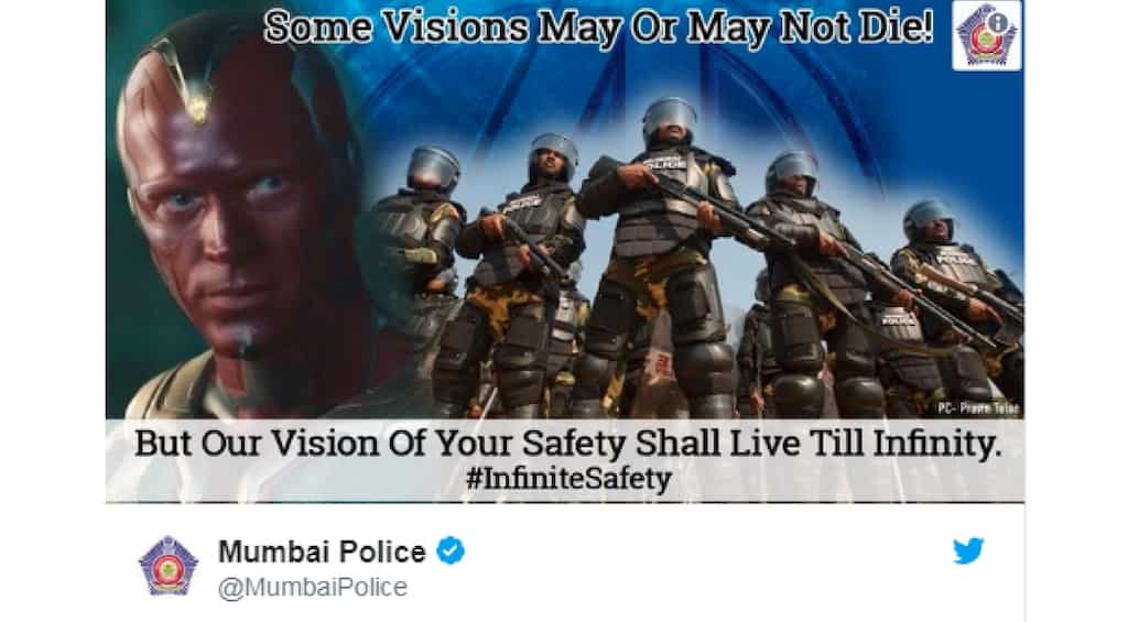 Mumbai Police's 'Avengers: Infinity War' tweet upsets Twitterati, users write 'don't give spoilers'