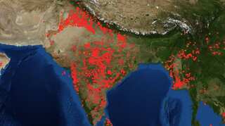 NASA's fire information system shows India studded with 'active fire spots'