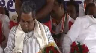 Watch: Karnataka CM Siddaramaiah caught sleeping on stage, again