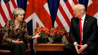 Trump speaks with Britain's May on Iran, North Korea
