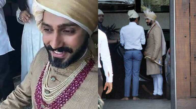 Sonam Kapoor's wedding: Groom Anand Ahuja looks dapper in gold sherwani but where's the bride? Sonam Kapoor's wedding: Groom Anand Ahuja looks dapper in gold sherwani but where's the bride?