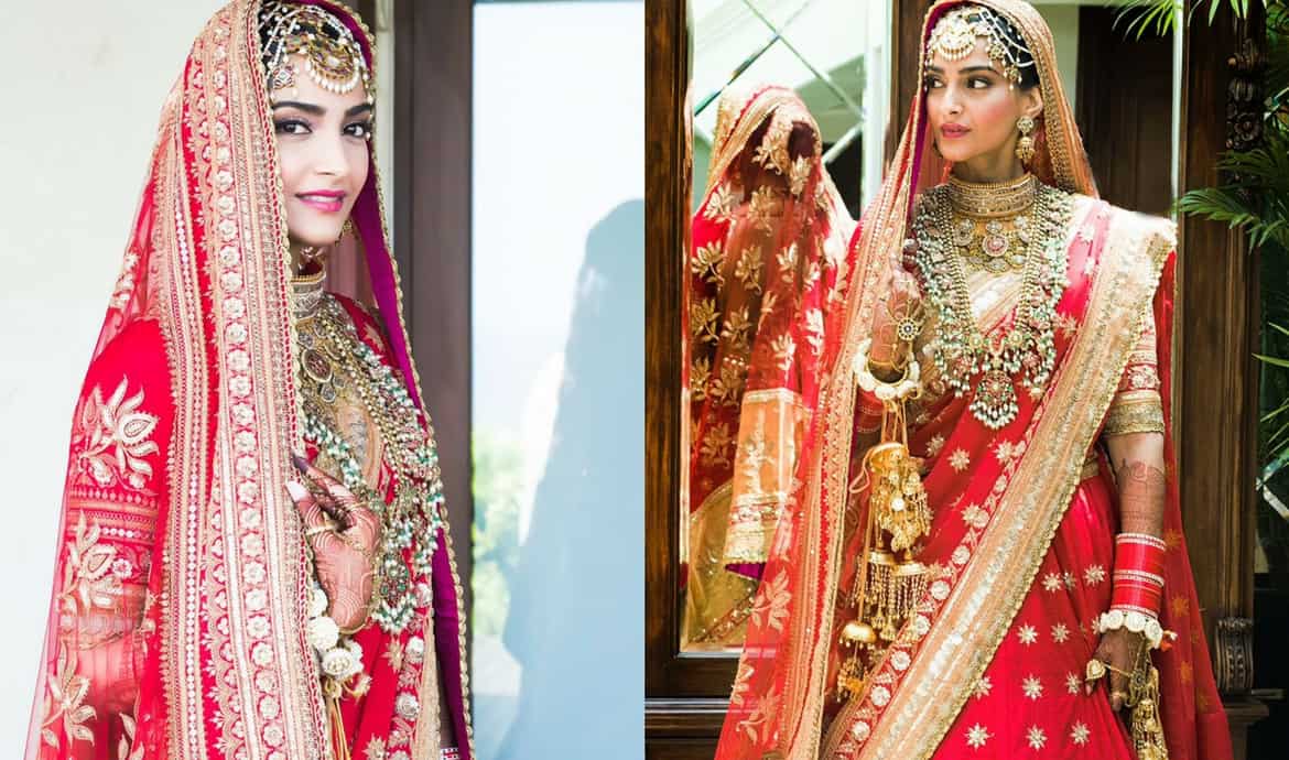 The bride wore red