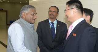 In a first, India's minister VK Singh visits North Korea, meets top officials