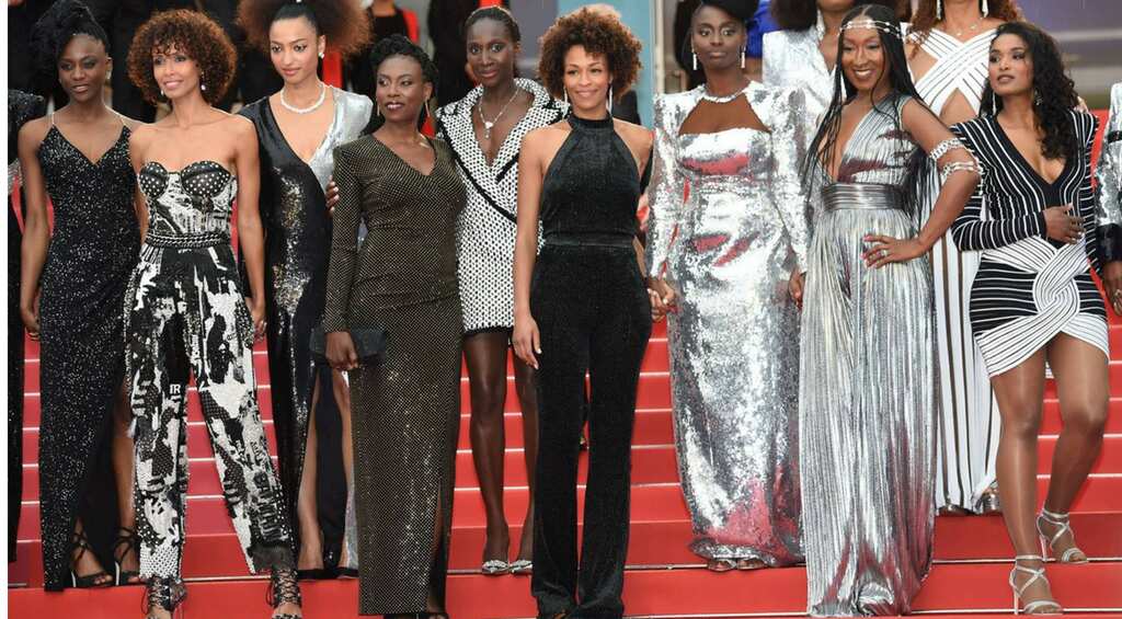 16 black actresses stage a protest at Cannes red carpet against racism