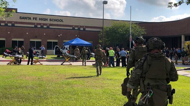 Coffin carrying body of slain Pakistani student killed in Texas school mass shooting arrives home